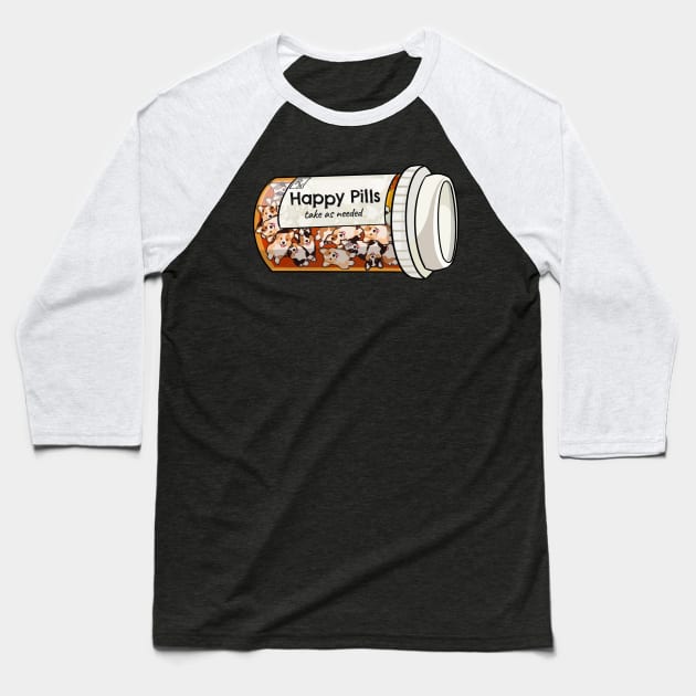 Happy Pills Baseball T-Shirt by X-TrashPanda